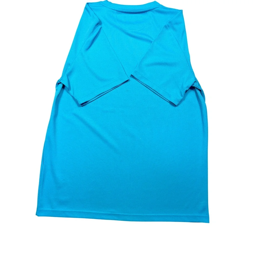 HEAT PERFORMANCE‎ Mens 2XL Blue & White Waffle Knit Short Sleeve T Shirt Bundle